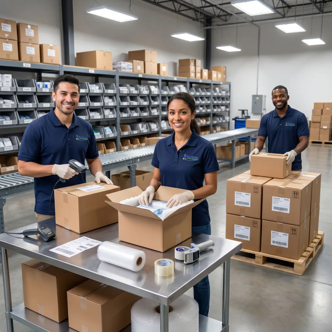 Team preparing export orders for U.S. fulfillment