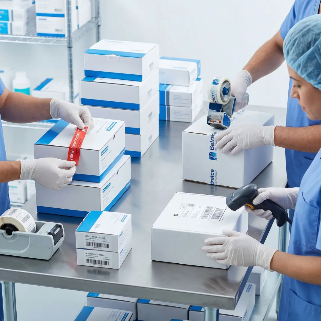 Bluebonnet Medical Supplies warehouse team handling compliant medical product fulfillment