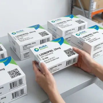 Custom pharmaceutical packaging solutions with labeled medicine boxes and FDA-compliant seals