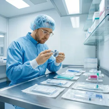 Sterile procedure packs assembled and sealed in a compliant medical packaging facility