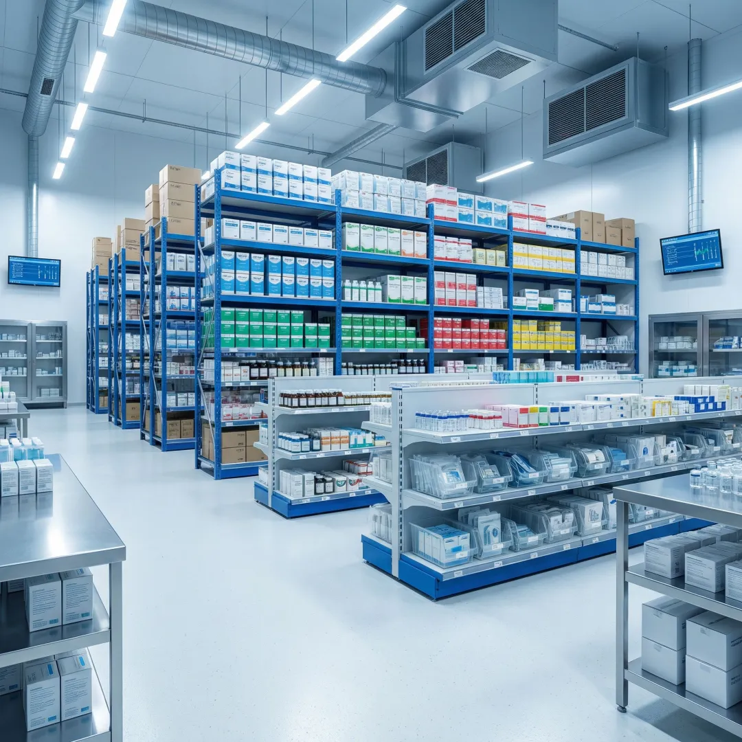 Temperature-controlled storage for health products