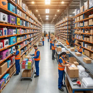 West Coast 3PL warehouse fulfillment team packing DTC brand orders