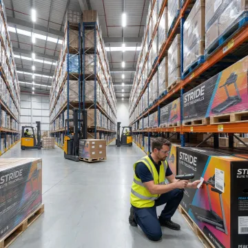 Gym equipment warehousing and last-mile delivery