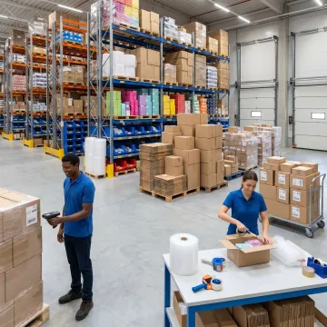 Order fulfillment process in a U.S. warehouse