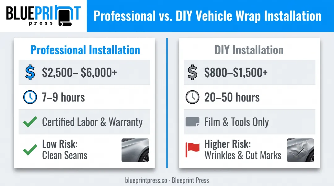 Professional versus DIY BMW wrap installation cost and quality comparison