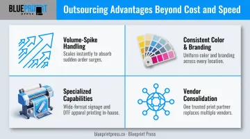 Four key benefits of outsourced print production scalability and consistency