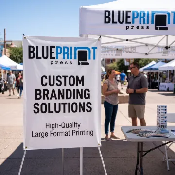 Custom 3x4 vinyl banner displayed outdoors