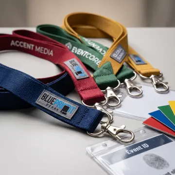 Custom woven lanyards with branded ID badges