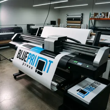 Vibrant custom 20x30 poster being printed
