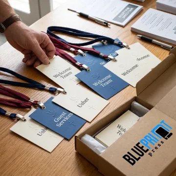 Custom church name tags and usher badges
