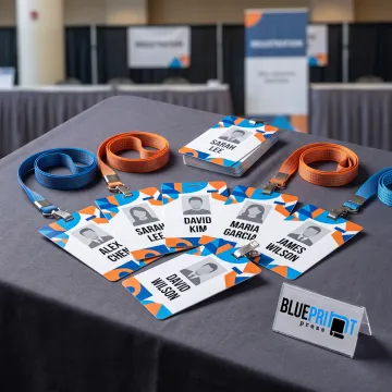 Custom VIP badges with branded lanyards