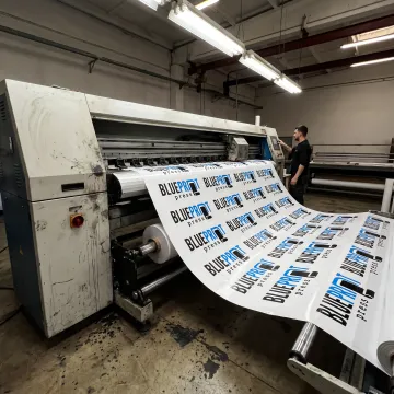 Printer producing a full-color vinyl banner