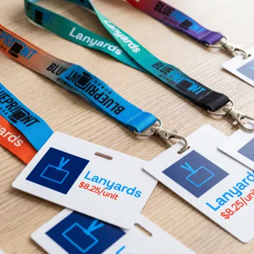 Custom full color lanyards with branded event badges
