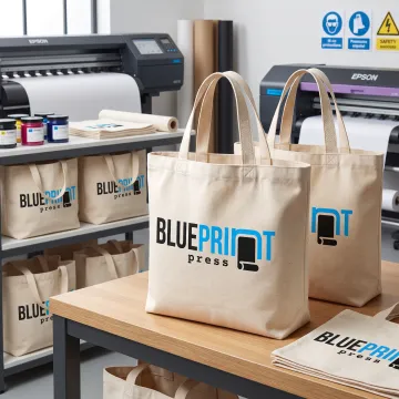 Colorful custom printed tote bags