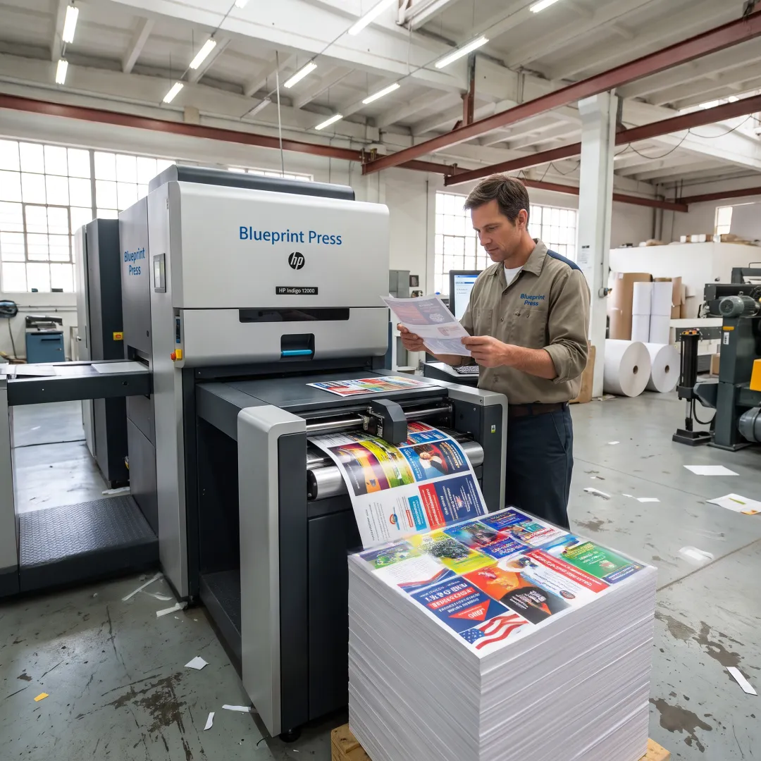 Digital printer producing full-color branded materials