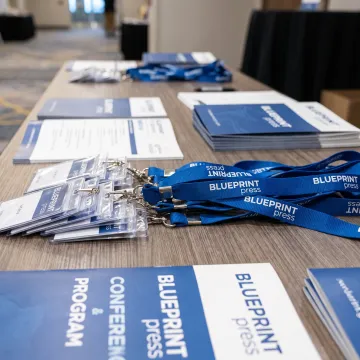 Custom branded lanyards with ID badges