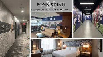 Bonnist International branded wall graphics installed at MetLife Stadium and MSG