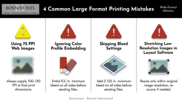 Four common large format printing mistakes and how to avoid them infographic