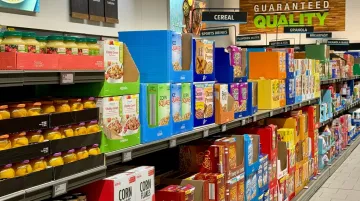 Costco Kirkland Signature store brand products on retail shelf display