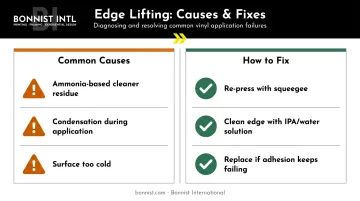 Vinyl decal edge lifting causes and fix steps comparison troubleshooting guide