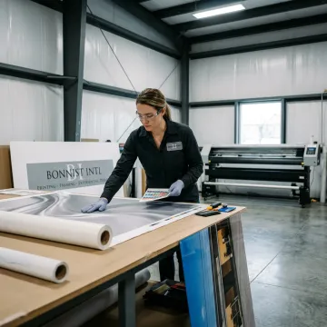 Large format printing production process