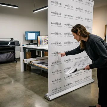 Step and repeat banner production process