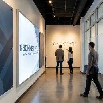 Large format printing for branded NYC business space