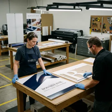 Fabricators building a branded display