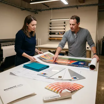 Large format print production process