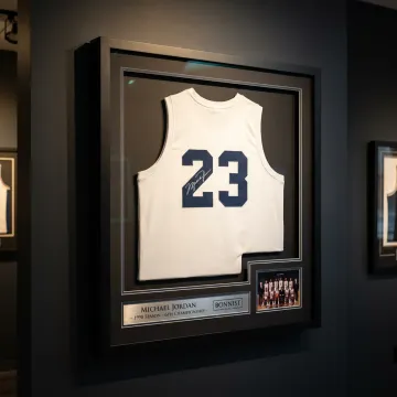 Autographed jersey in a double-matted display frame