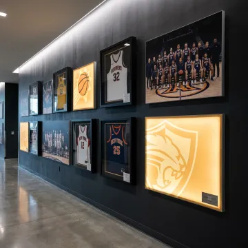 Custom sports display wall