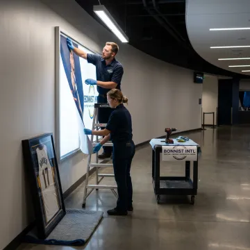 Sports display installation process