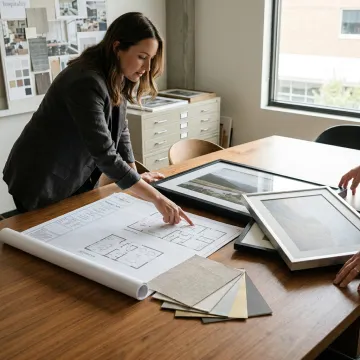 Hotel art framing consultation process