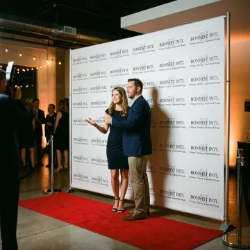 Step and repeat banner backdrop at Miami event