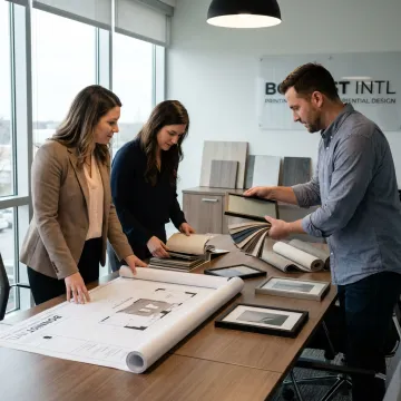 Corporate art planning and installation process