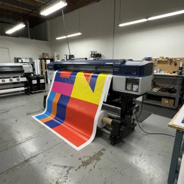 Large format digital printing display