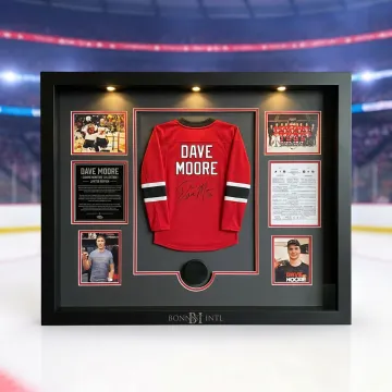 Sports memorabilia shadow box display