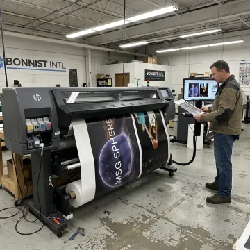 Custom vinyl banner production process