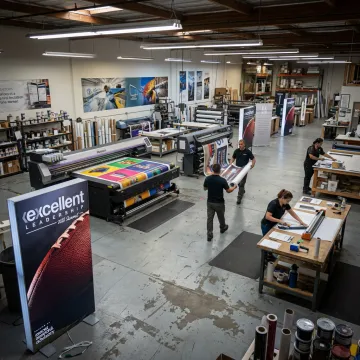 Large format graphics production process