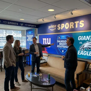 Experiential event installation with branded displays