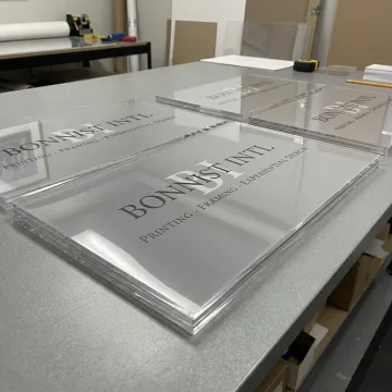 Custom printed acrylic sheets with brand graphics