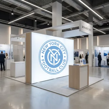 Illuminated SEG fabric display in a branded environment