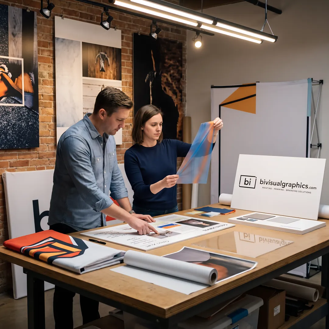 Designers planning a branded activation installation