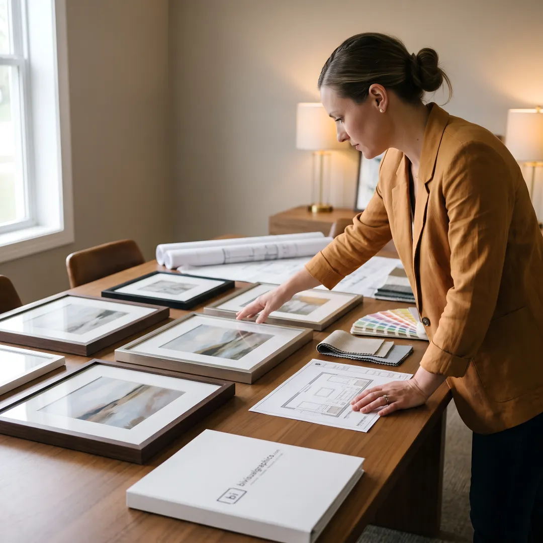 Hotel art framing consultation process