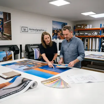 Large format print production process