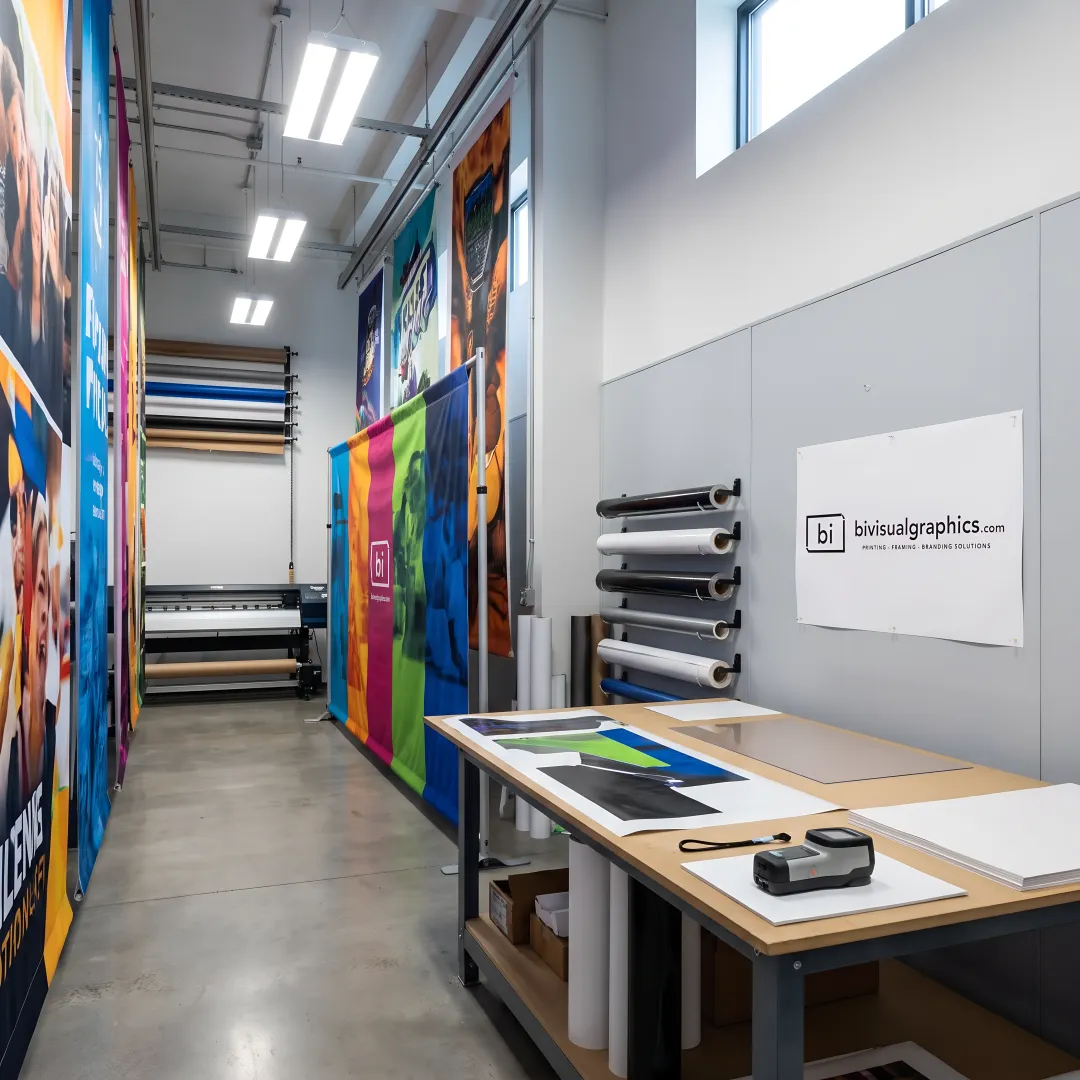 Large-format printed brand graphics
