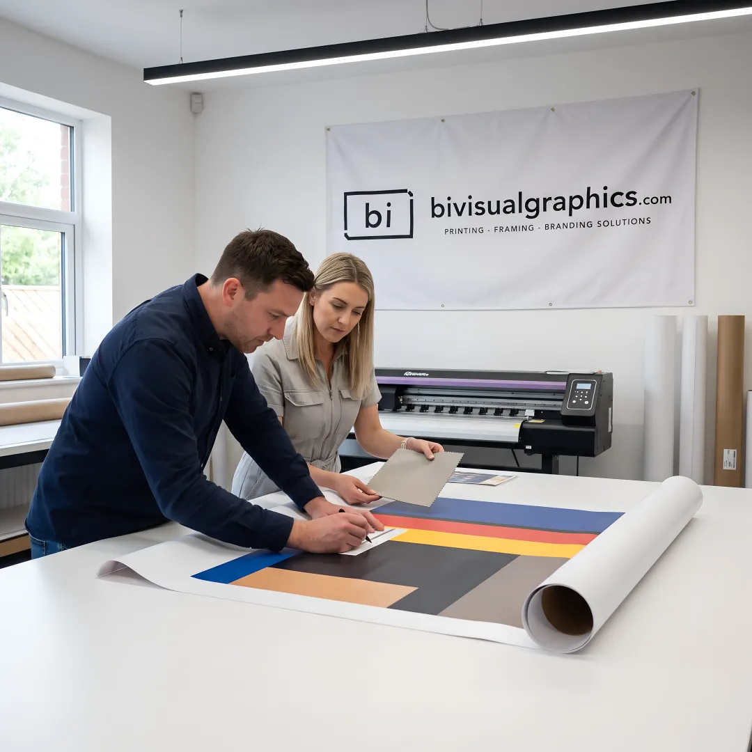 Large format print production and installation planning