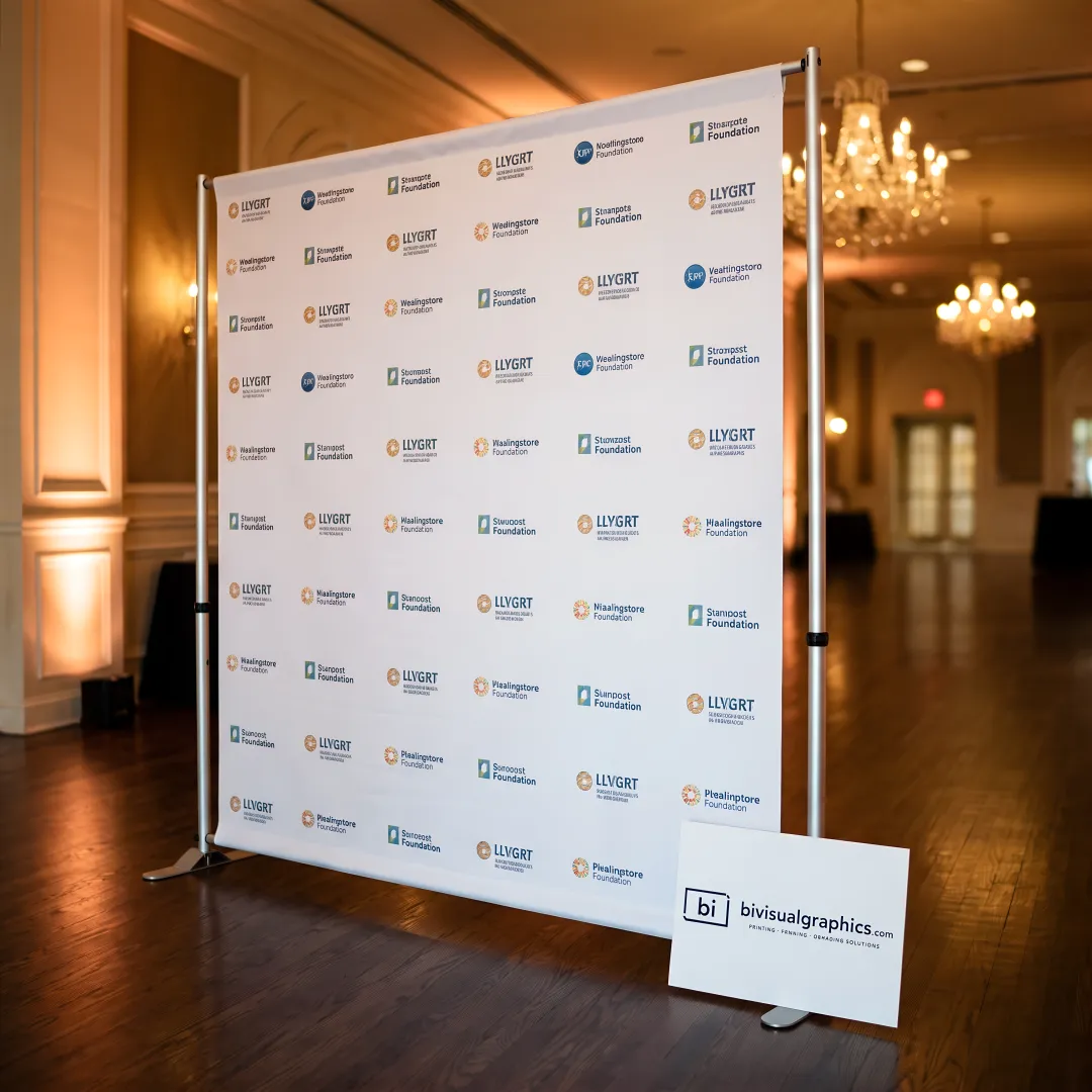 Custom Step and Repeat Banners with Stand