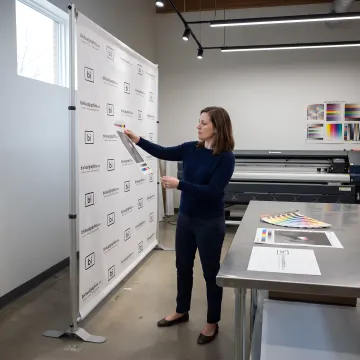 Step and repeat banner production process