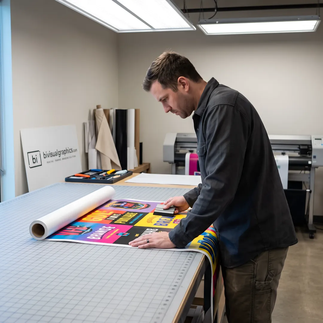 Large format printing production process